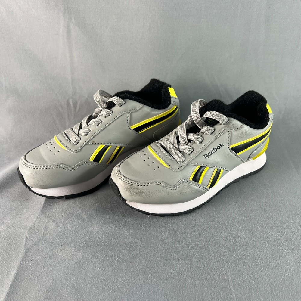 Reebok Royal Classic Jogger Sneaker Kids 12 Gray Black Lace Up Athletic Shoes